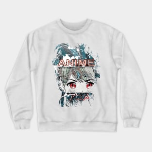 Colorful manga-style Japanese anime design Crewneck Sweatshirt